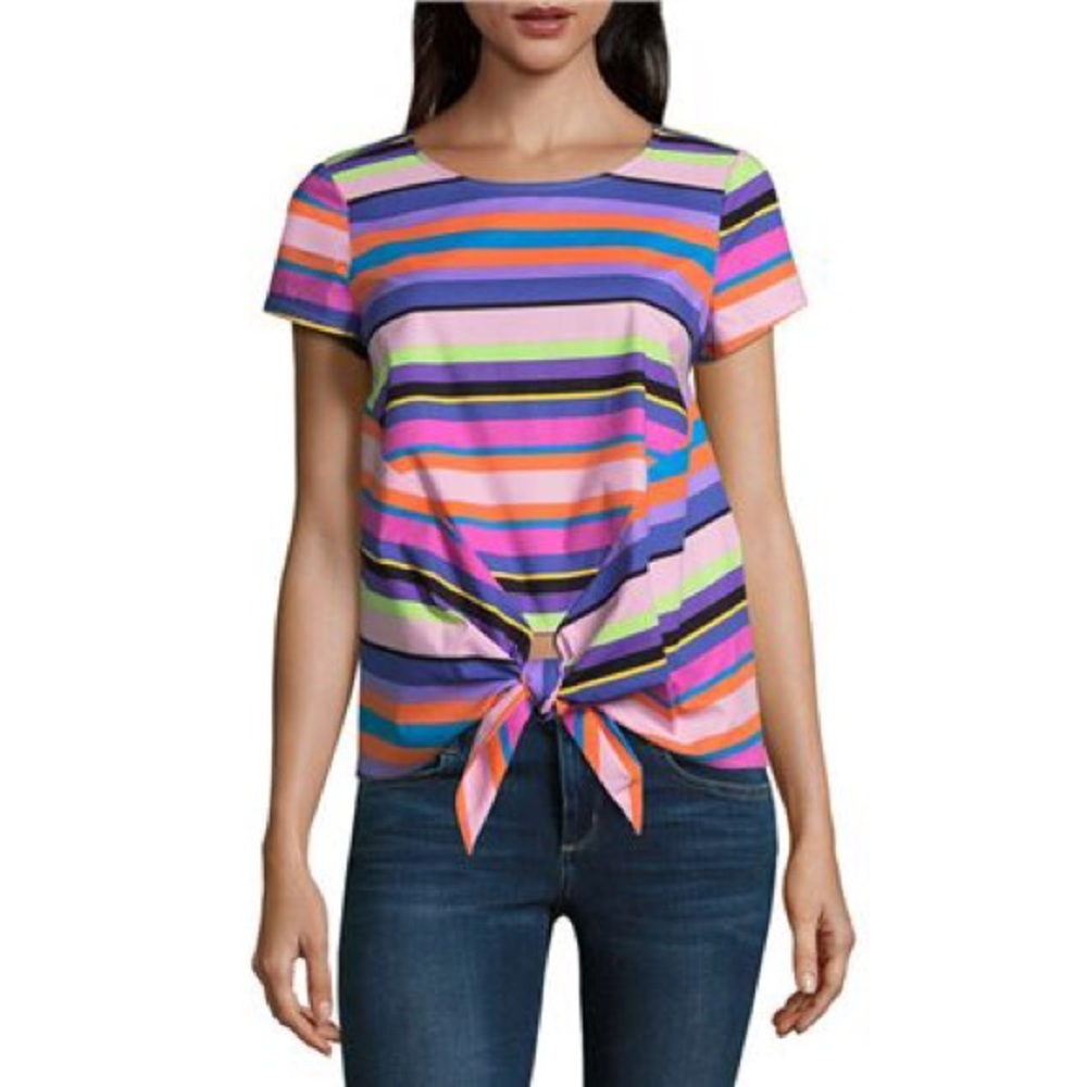 Project Runway multi colored striped shirt medium